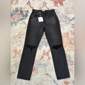 Pistola Keaton High Rise Slim Straight Distressed Black Jeans Pants Size 26